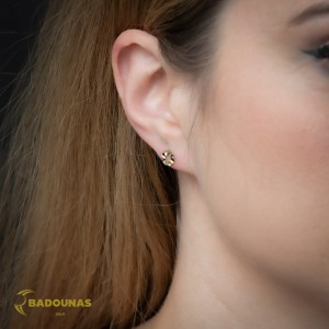 Earrings for baby girl Yellow gold K14 Code 011397