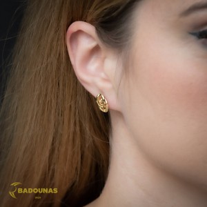 Earrings Yellow gold K14 Code 011458