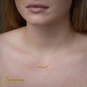 Necklace Yellow gold K14 with diamond Code 011612