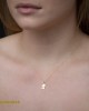 Necklace Girl shape Yellow gold K14 with pearl Code 011618