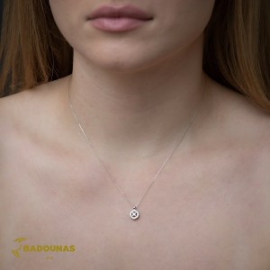 Diamond necklace White gold K18 Brilliant cut Code 011861