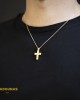 Αντρικός σταυρός Κίτρινος χρυσός K14 Aneli collection Κωδικός 013838