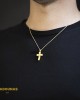 Αντρικός σταυρός Κίτρινος χρυσός K14 Aneli collection Κωδικός 013840