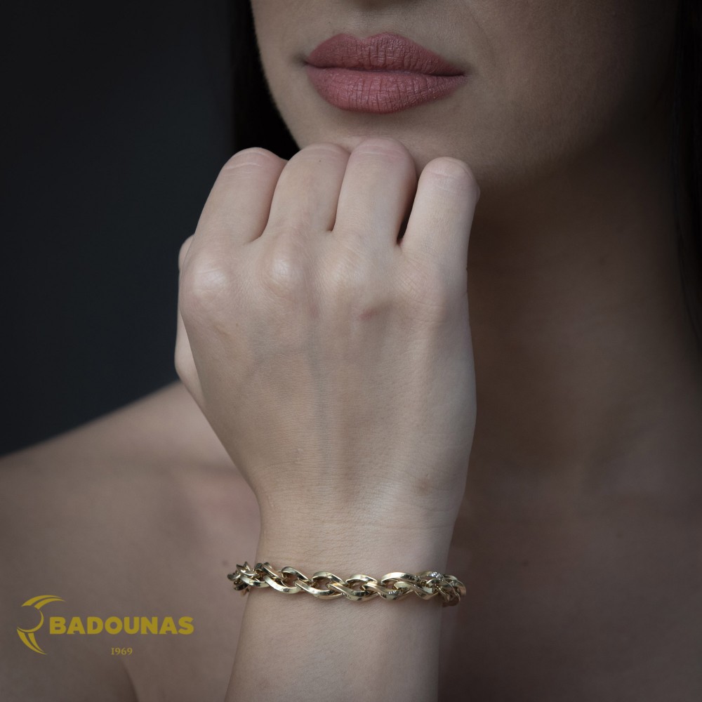 Βραχιόλι Κίτρινος χρυσός Κ14 Κωδικός 015783