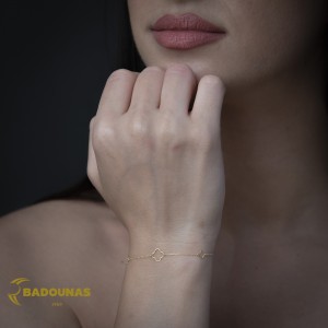 Βραχιόλι Σταυροί Κίτρινος χρυσός K14 Κωδικός 016228