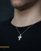 Αντρικός σταυρός Λευκός χρυσός K14 Aneli collection Κωδικός 002883