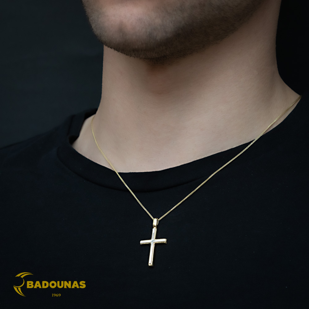 Αντρικός σταυρός Κίτρινος και λευκός Κ14 Κωδικός 013661