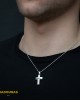 Αντρικός σταυρός Λευκός χρυσός K14 Aneli collection Κωδικός 005898