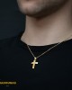 Αντρικός σταυρός Κίτρινος χρυσός K14 Aneli collection Κωδικός 005913