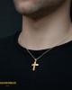 Αντρικός σταυρός Κίτρινος χρυσός K14 Aneli collection Κωδικός 005913