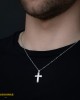 Αντρικός σταυρός Λευκός χρυσός K18 Aneli collection Κωδικός 007077