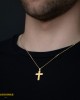 Αντρικός σταυρός Κίτρινος χρυσός K18 Aneli collection Κωδικός 007080