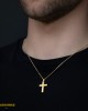 Αντρικός σταυρός Κίτρινος χρυσός K18 Aneli collection Κωδικός 007081