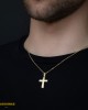 Αντρικός σταυρός Κίτρινος χρυσός K14 Aneli Collection Κωδικός 008367