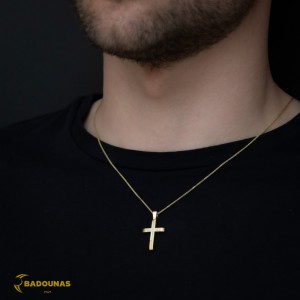 Men’s cross Yellow and white gold K14 Aneli collection Code 008637