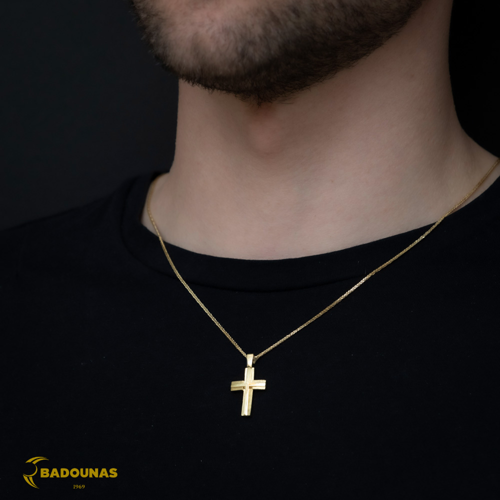 Αντρικός σταυρός Κίτρινος χρυσός Aneli collection K14 Κωδικός 008647