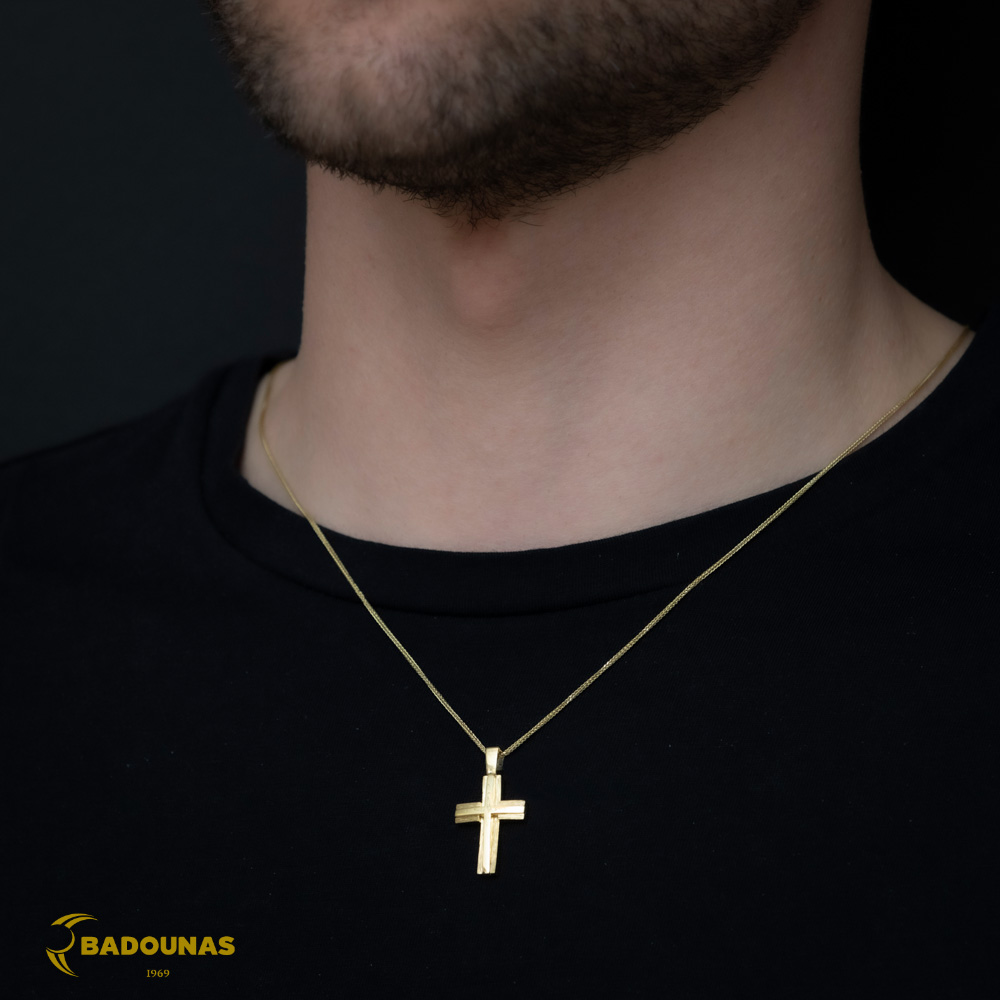 Αντρικός σταυρός Κίτρινος χρυσός Aneli collection K14 Κωδικός 008647
