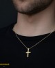 Αντρικός σταυρός Κίτρινος χρυσός K14 Aneli collection Κωδικός 008650