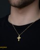Αντρικός σταυρός Κίτρινος χρυσός K18 Aneli collection Κωδικός 008653