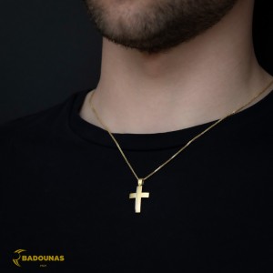 Men’s cross Yellow and white gold K18  Aneli collection Code 008659