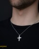 Αντρικός σταυρός Λευκός χρυσός K14 Aneli collection Κωδικός 012509