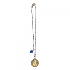 Car amulet made of solid silver 925 degrees Virgin St Christopher Yellow gold plated Code 012132