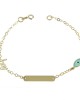 Bracelet for baby Boy motif Yellow gold K9 Code 009543