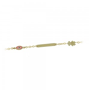 Bracelet for baby Girl motif Yellow gold K9 Code 009544