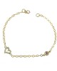Bracelet for baby Heart and eye motif Yellow gold K9 Code 009564