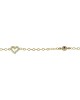 Bracelet for baby Heart and eye motif Yellow gold K9 Code 009564