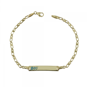 Bracelet for baby boy Yellow gold K9 Code 011676