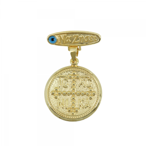 Christian pendant with brooch Yellow gold K9 Code 011678