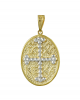 Christian pendant Yellow and white gold K9 Code 011746