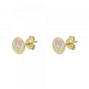 Earrings for baby girl Puppy Yellow gold K9 Code 012501