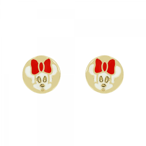Earrings for baby girl Puppy Yellow gold K9 Code 012502