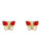 Earrings for baby girl Butterfly Yellow gold K9 Code 013094