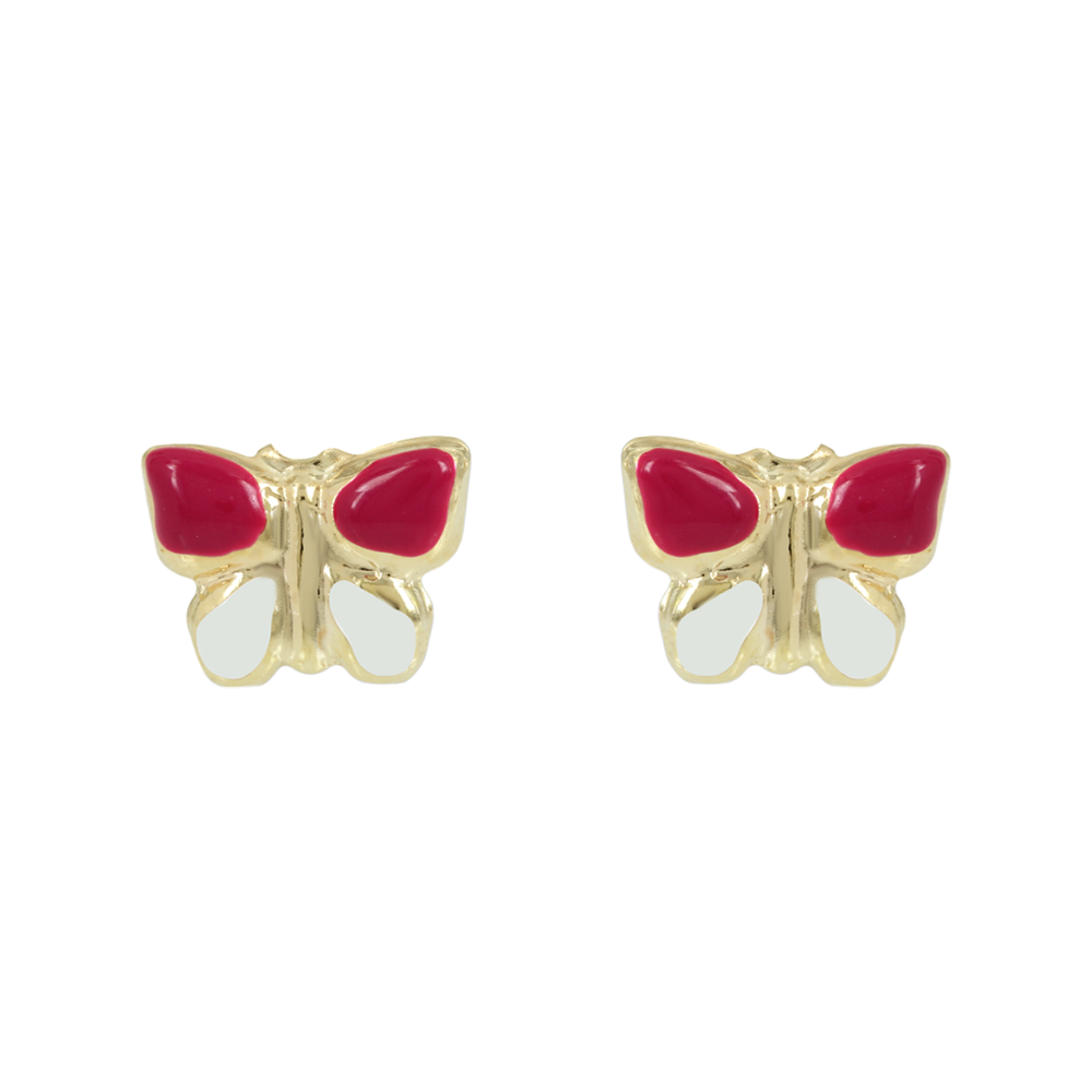 Earrings for baby girl Butterfly Yellow gold K9 Code 013095