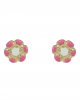 Earrings for baby girl Flower Yellow gold K9 Code 013096