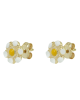 Earrings for baby girl Flower Yellow gold K9 Code 013098