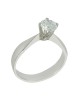 Solitaire ring White gold K14 with semiprecious stone Code 003530 