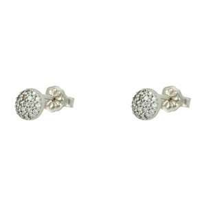 Earrings White gold K14 with semiprecious stones Code 005622