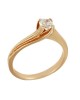 Μονόπετρο δαχτυλίδι Ροζ χρυσός Κ14 με ημιπολύτιμη πέτρα Κωδικός 006087