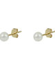 Earrings Yellow gold K14 with Akoya pearl Code 006460