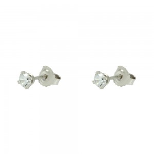 Earrings White gold K14 with semiprecious stone Code 006587