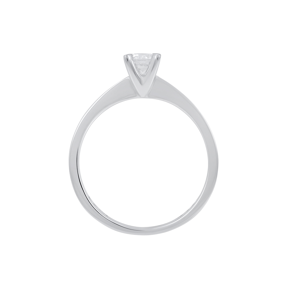 Μονόπετρο δαχτυλίδι Λευκός χρυσός  Κ14 με ημιπολύτιμη πέτρα Κωδικός 006656