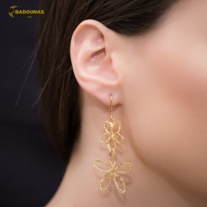 Earrings Yellow gold K14 Code 007401