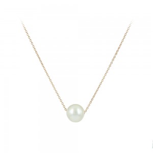 Necklace Pink gold K14 with pearl Code 007550
