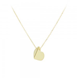 Necklace Heart shape Yellow gold K14 code 007571