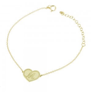 Bracelet Monogramme Heart Yellow gold K14 Code 007582