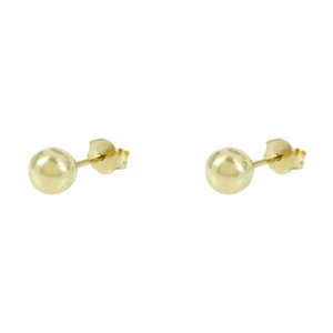 Earrings Ball shape Yellow gold K14 Code 008096